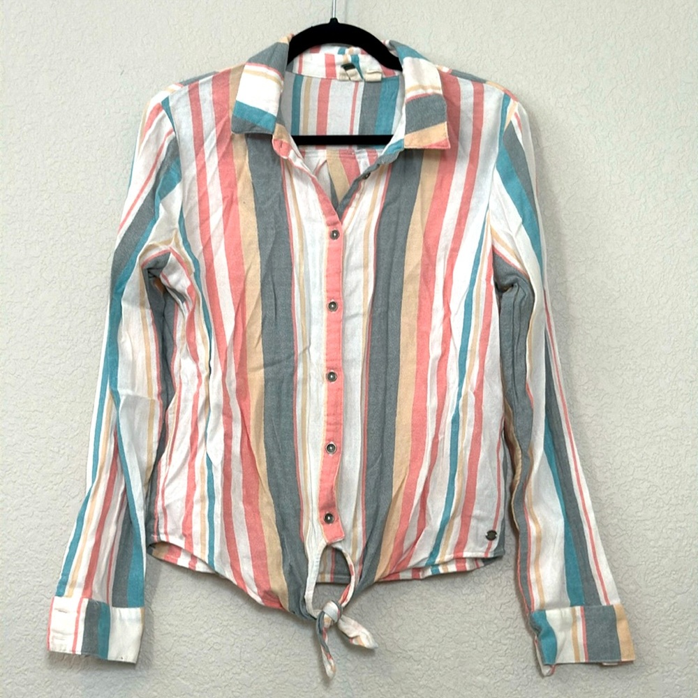 Roxy Striped Button-Up Women's Top large
Lightweight